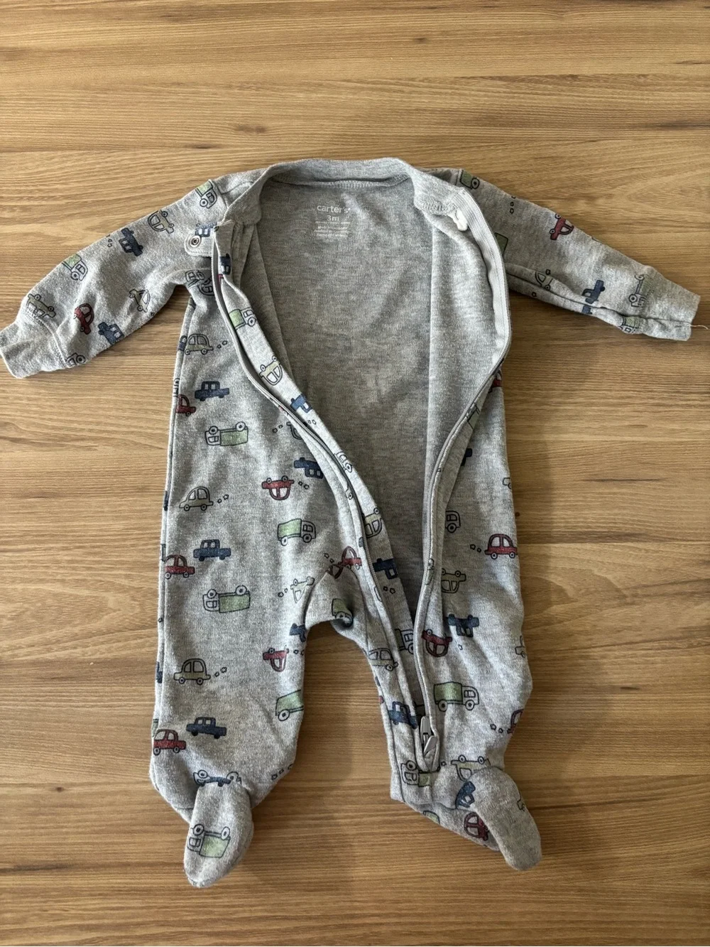Child of Mine by Carter’s 0-3M gray car zip sleeper